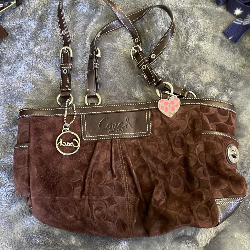 Brown coach bag